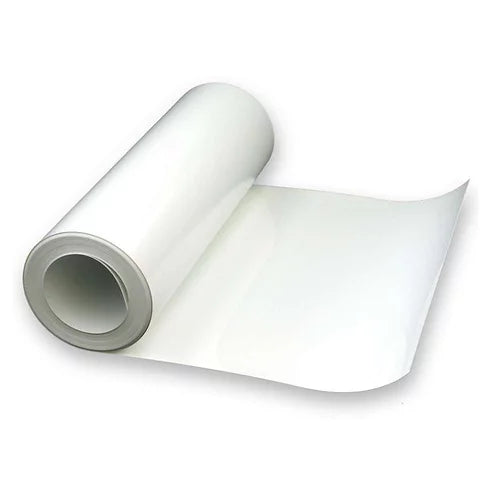 Sterling AR3, 3 Mil Polymeric Gloss White Grey positionable adhesive with air release channels, 54" x 50 YD